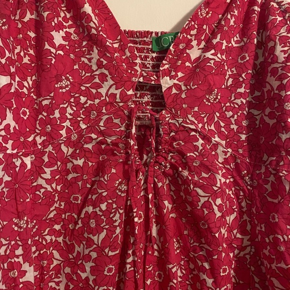 J Crew Cotton Voile Keyhole Cover-Up Maxi Dress Blushing Meadow Size XL - Picture 6 of 11